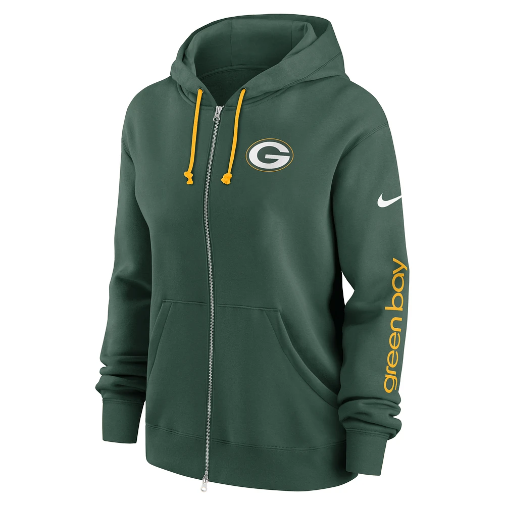 Green Bay Packers Phoenix Women's Nike NFL Full-Zip Hoodie