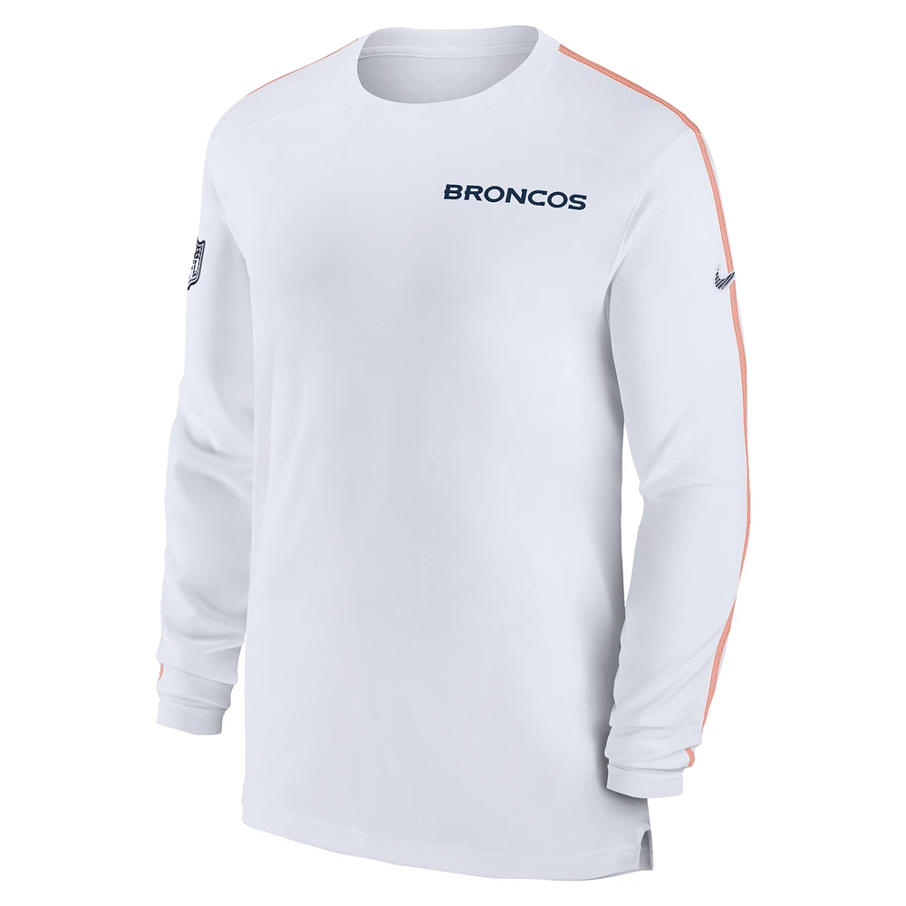 Denver Broncos Sideline Coach Men's Nike Dri-FIT NFL Long-Sleeve Top