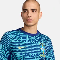 Brazil Academy Pro Men's Nike Dri-FIT Soccer Pre-Match Short-Sleeve Top