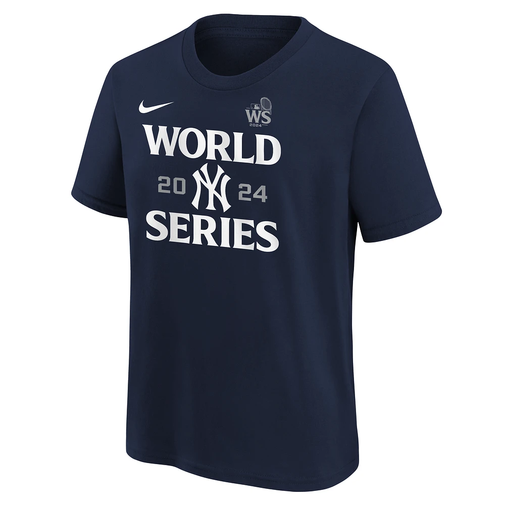 New York Yankees 2024 World Series Authentic Collection Big Kids' Nike MLB T-Shirt