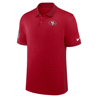 San Francisco 49ers Sideline Victory Stripe Men's Nike Dri-FIT NFL Polo
