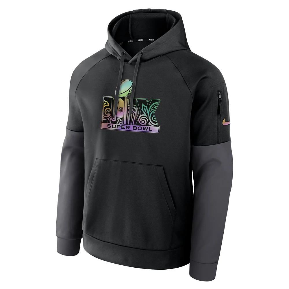 Super Bowl LIX Logo Fitness Men's Nike Therma NFL Pullover Hoodie