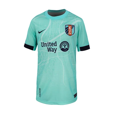 KC Current 2025 Stadium Away Big Kids' Nike Dri-FIT NWSL Replica Jersey