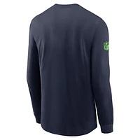 Seattle Seahawks Sideline Team Issue Men's Nike Dri-FIT NFL Long-Sleeve T-Shirt