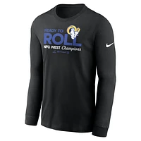 Los Angeles Rams 2024 NFC West Champions Trophy Collection Men's Nike NFL Long-Sleeve T-Shirt