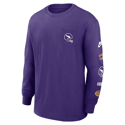 Minnesota Vikings Rewind Max90 Pocket Men's Nike NFL Long-Sleeve T-Shirt