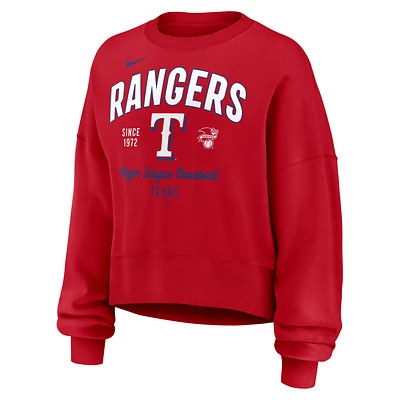 Texas Rangers Women's Nike MLB Pullover Crew