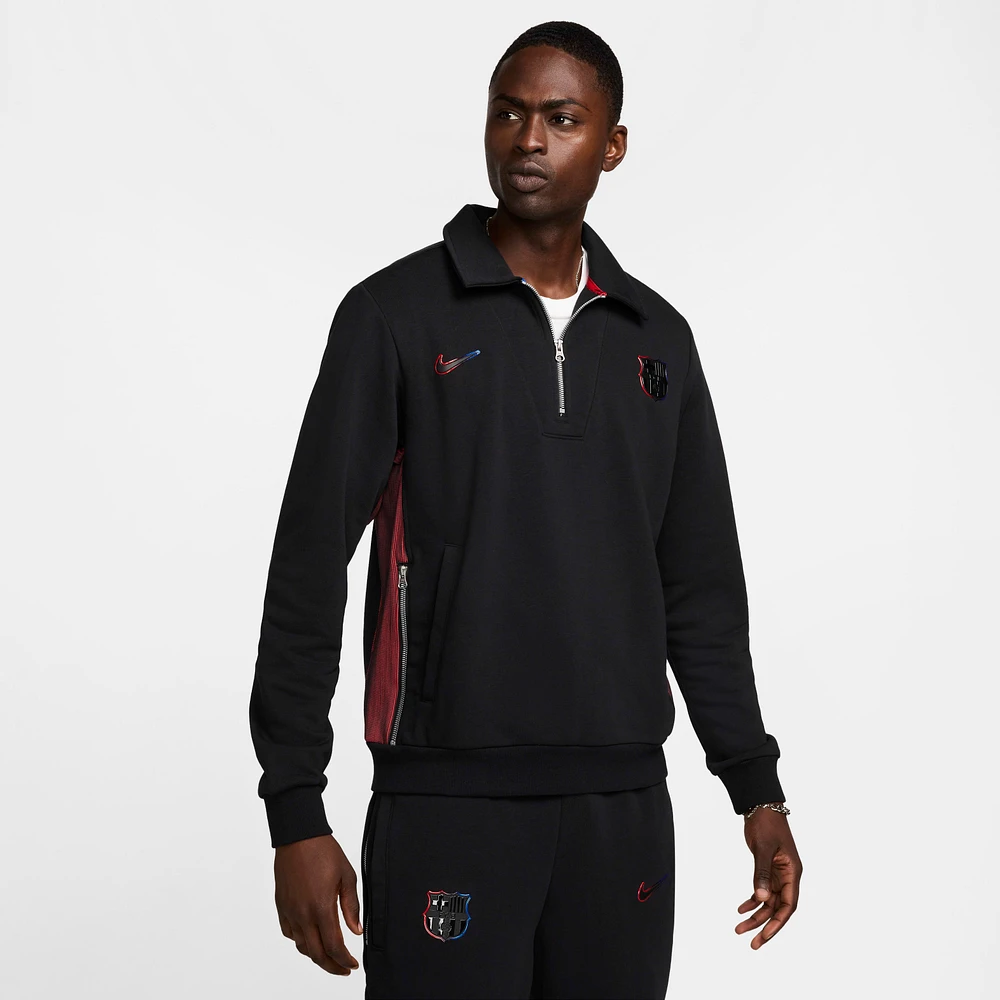 FC Barcelona Standard Issue Away Men's Nike Dri-FIT Soccer 1/4-Zip Top