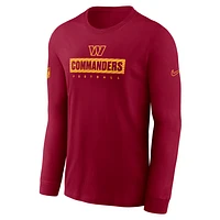 Washington Commanders Sideline Team Issue Men's Nike Dri-FIT NFL Long-Sleeve T-Shirt