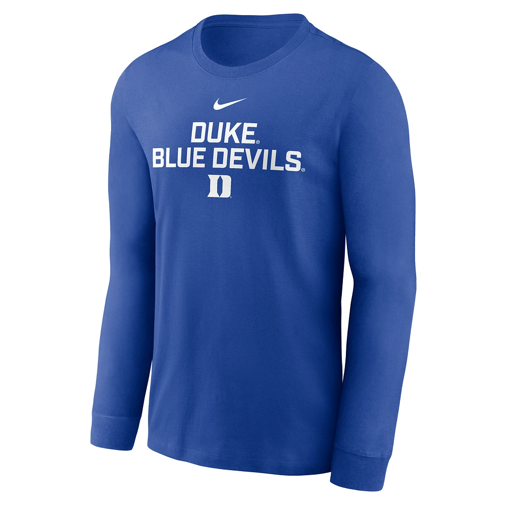 Duke Sideline Men's Nike Dri-FIT College Long-Sleeve T-Shirt