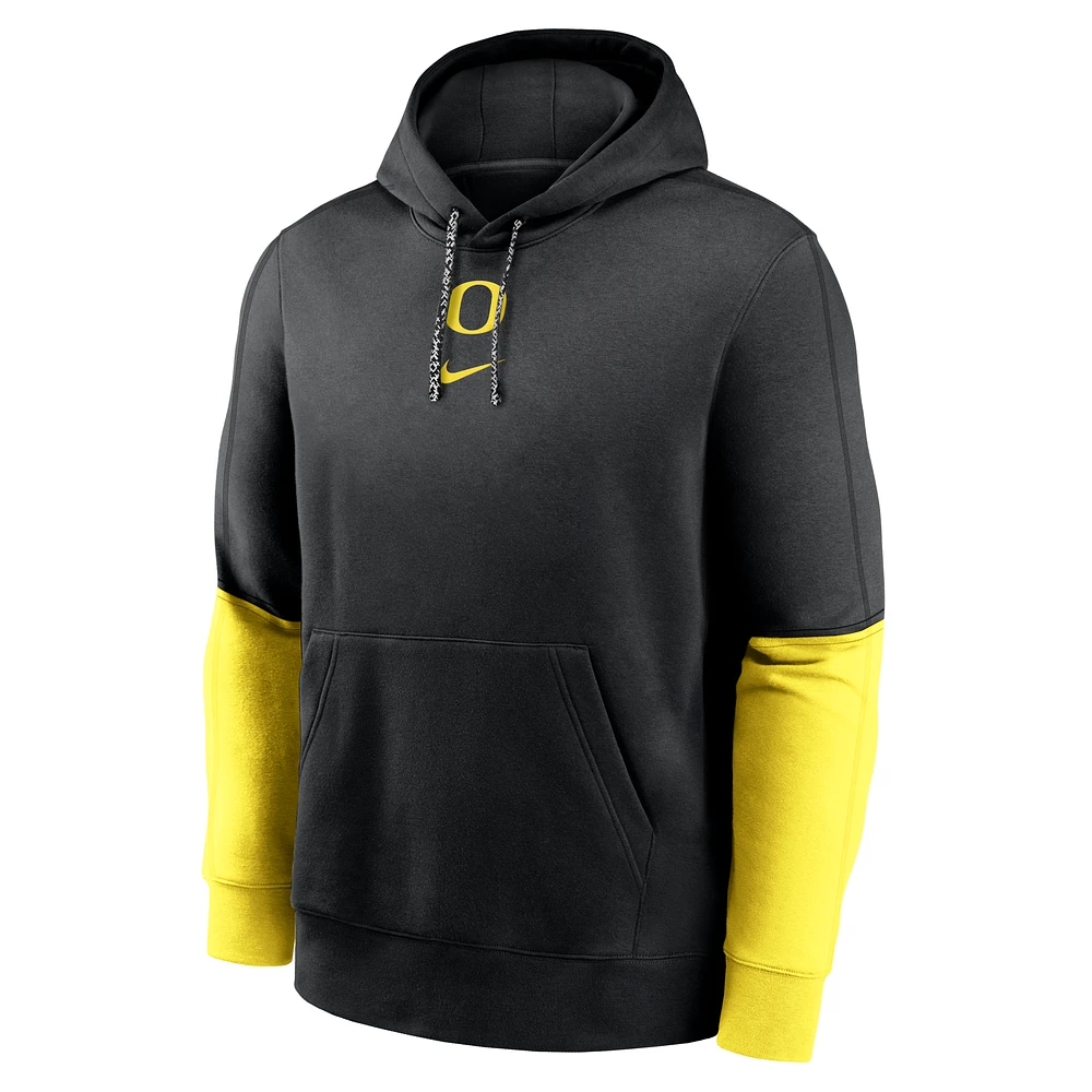 Oregon Ducks Sideline Team Issue Club Men's Nike College Pullover Hoodie