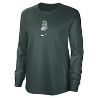 Michigan State Women's Nike College Crew-Neck Long-Sleeve T-Shirt