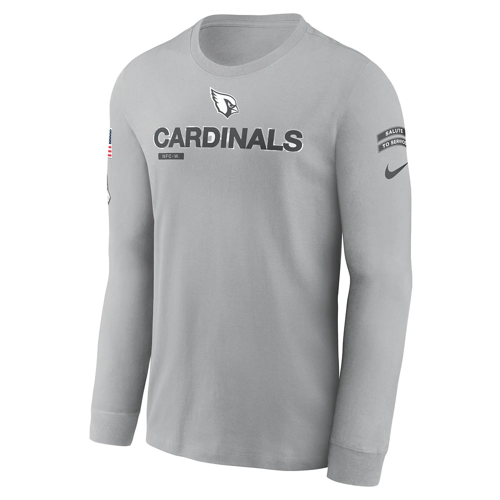 Arizona Cardinals Salute to Service Mascot Edge Legend Men's Nike NFL Long-Sleeve T-Shirt