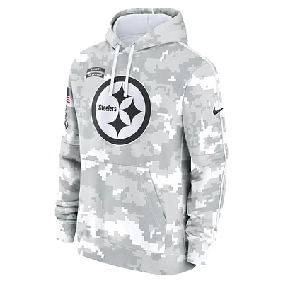 Pittsburgh Steelers Salute to Service Primary Edge Club Men's Nike NFL Pullover Hoodie