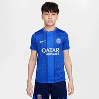 Paris Saint-Germain Academy Pro Home Big Kids' Nike Dri-FIT Soccer Pre-Match Short-Sleeve Top