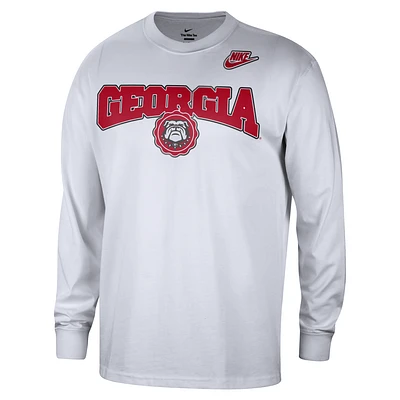 Georgia Max90 Men's Nike College Crew-Neck Long-Sleeve T-Shirt