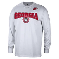 Georgia Max90 Men's Nike College Crew-Neck Long-Sleeve T-Shirt