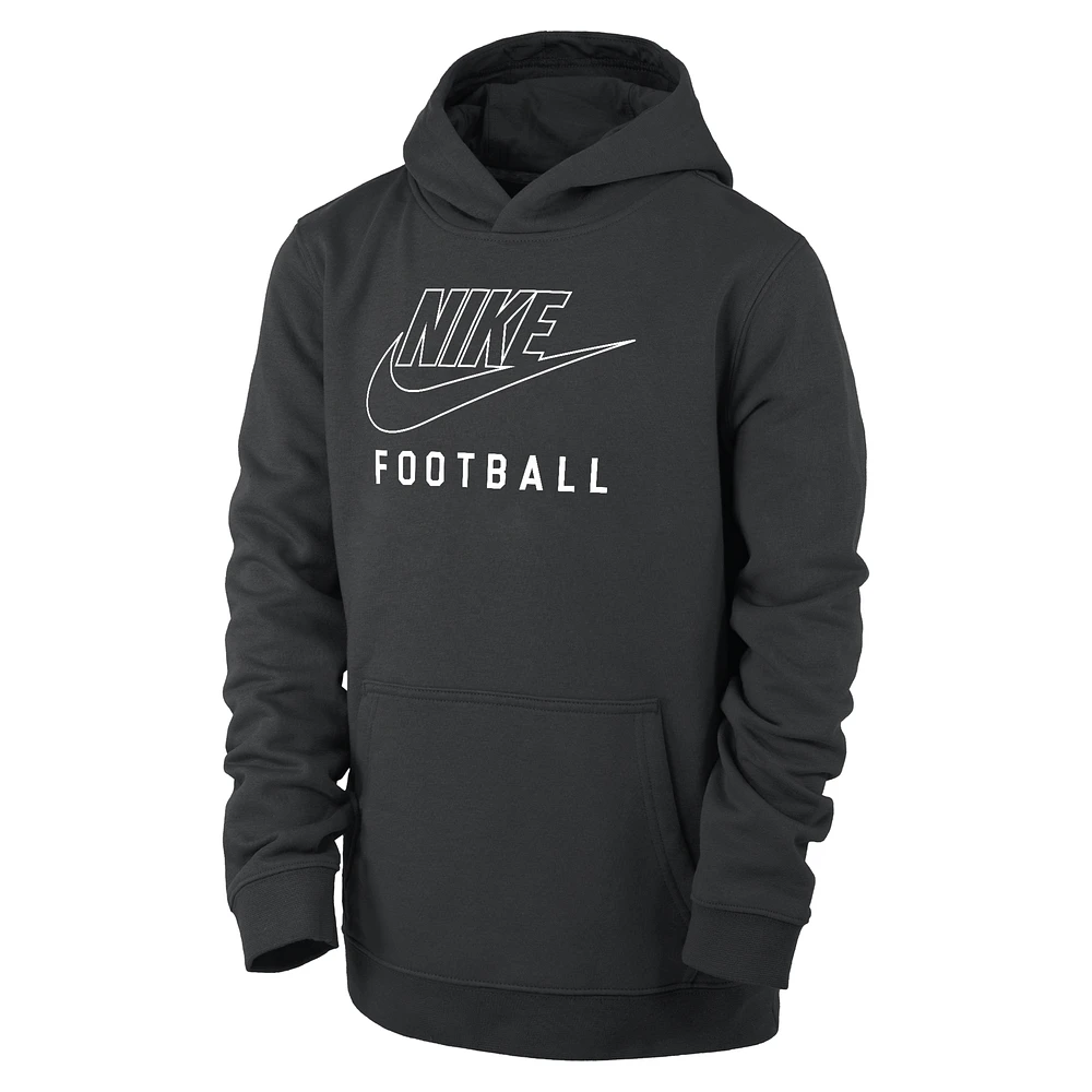 Nike Swoosh Club Fleece Big Kids' Football Pullover Hoodie