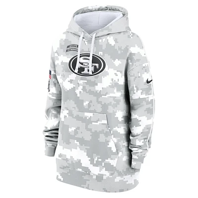 San Francisco 49ers Salute to Service Primary Edge Club Women's Nike NFL Pullover Hoodie