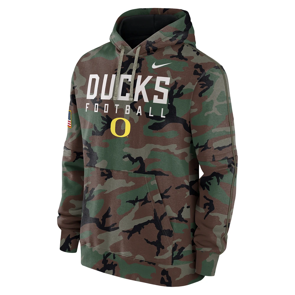 Oregon Ducks Military Appreciation Club Men’s Nike College Pullover Hoodie