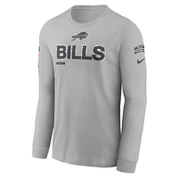 Buffalo Bills Salute to Service Mascot Edge Legend Men's Nike NFL Long-Sleeve T-Shirt