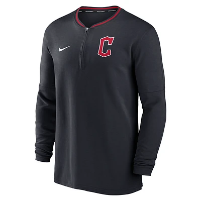 Cleveland Guardians Authentic Collection Men's Nike Dri-FIT MLB 1/2-Zip Long-Sleeve Top