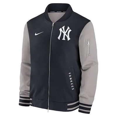 New York Yankees Authentic Collection Dugout Men's Nike MLB Full-Zip Bomber Jacket