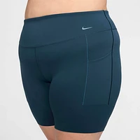 Nike Universa Women's Medium-Support High-Waisted 8" Biker Shorts with Pockets (Plus Size)