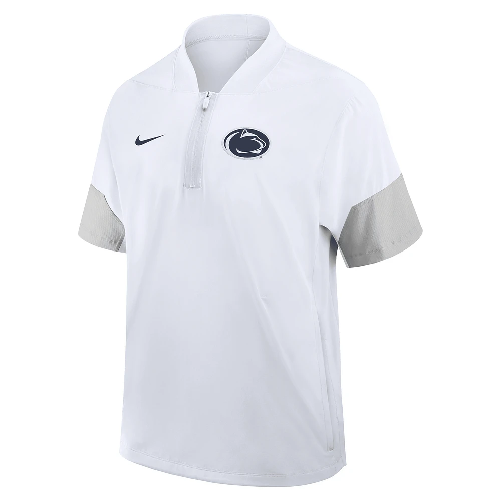 Penn State Sideline Coach Men's Nike College 1/2-Zip Short-Sleeve Jacket