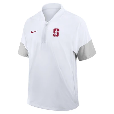 Stanford Sideline Coach Men's Nike College 1/2-Zip Short-Sleeve Jacket
