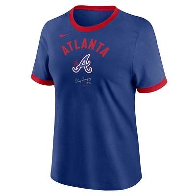 Atlanta Braves City Connect Women's Nike MLB Ringer T-Shirt