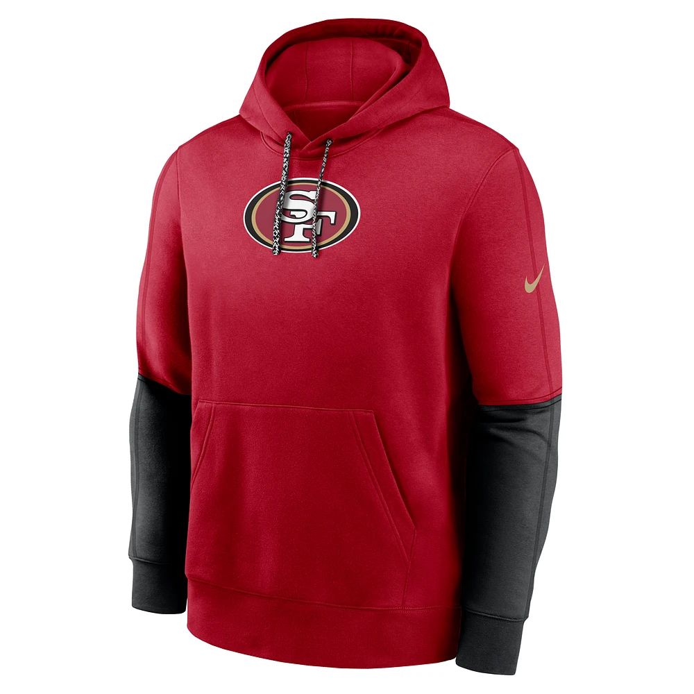 San Francisco 49ers Sideline Team Issue Club Men's Nike NFL Pullover Hoodie