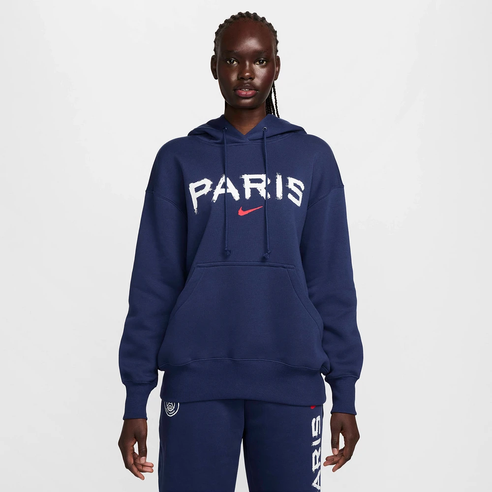 Paris Saint-Germain Phoenix Fleece Women's Nike Soccer Oversized Pullover Hoodie