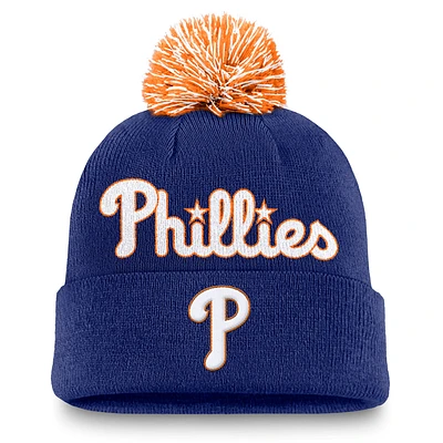 Philadelphia Phillies Peak Men's Nike MLB Cuffed Pom Beanie