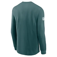 Philadelphia Eagles Sideline Team Issue Men's Nike Dri-FIT NFL Long-Sleeve T-Shirt