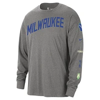 Milwaukee Bucks 2023/24 City Edition Men's Nike NBA Max90 Long-Sleeve T-Shirt