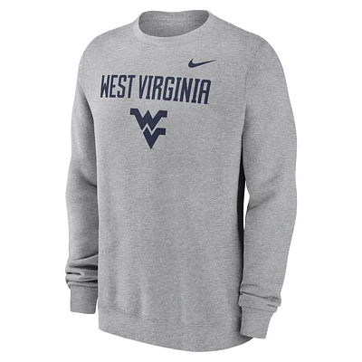 West Virginia Mountaineers Primetime Primary Stack Men's Nike College Pullover Crew