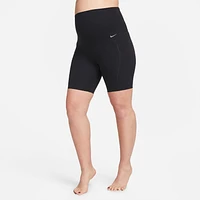 Nike Zenvy (M) Women's Gentle-Support High-Waisted 8" Biker Shorts with Pockets (Maternity)