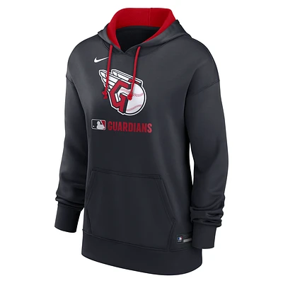 Cleveland Guardians Authentic Collection Women's Nike Therma MLB Pullover Hoodie