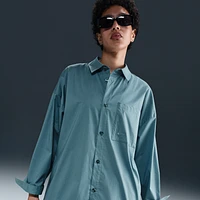Nike Sportswear Chill Poplin Women's Loose Long-Sleeve Button-Up Top