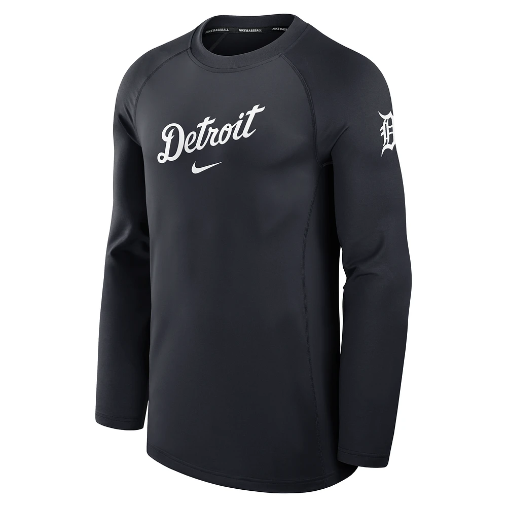 Detroit Tigers Authentic Collection Game Time Men's Nike Dri-FIT MLB Long-Sleeve T-Shirt