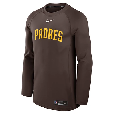 San Diego Padres Authentic Collection Game Time Men's Nike Dri-FIT MLB Long-Sleeve T-Shirt