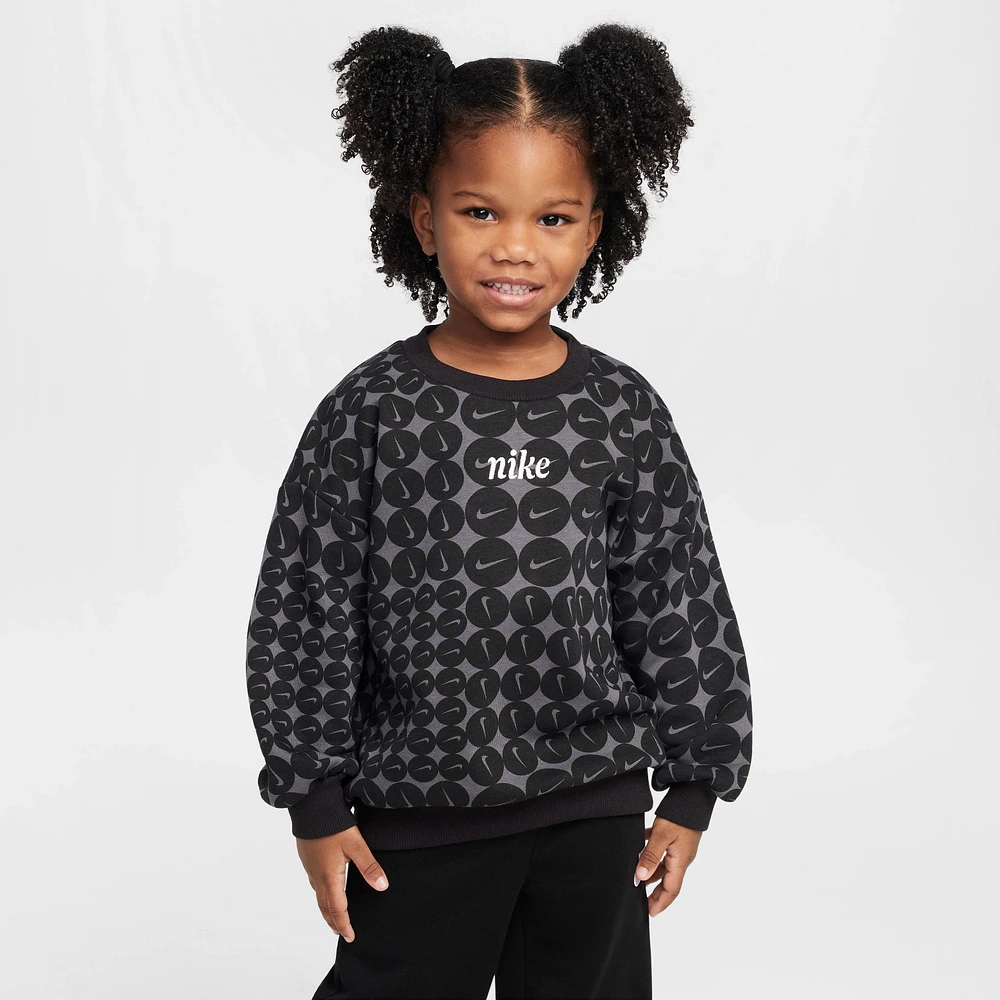 Nike Essentials Toddler Printed French Terry Crew Top