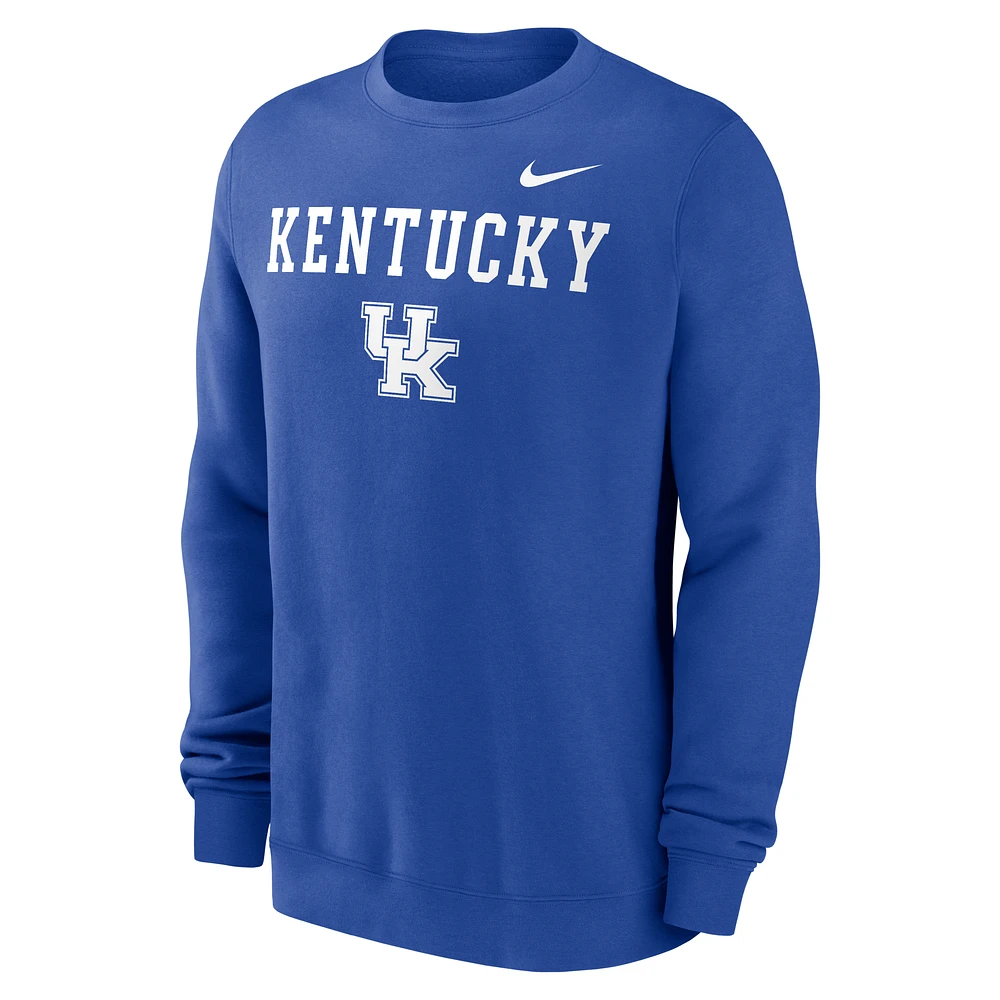 Kentucky Wildcats Primetime Primary Stack Men's Nike College Pullover Crew