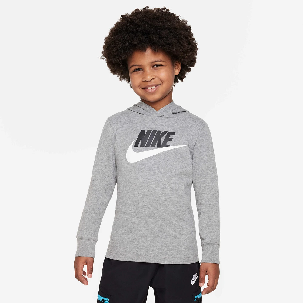 Nike Sportswear Futura Hooded Long Sleeve Tee Little Kids' T-Shirt