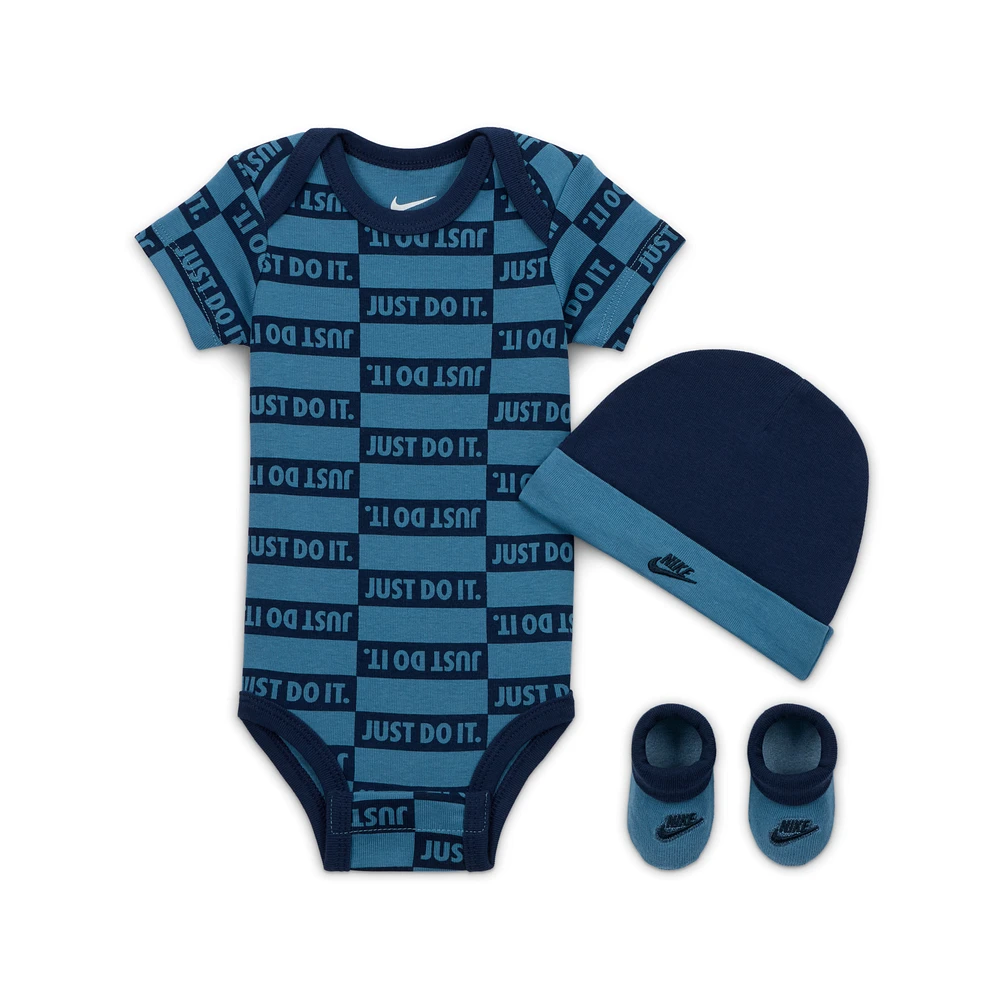 Nike Baby (0-9M) Textured Club 3-Piece Bodysuit Set