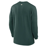 Oakland Athletics Authentic Collection Game Time Men's Nike Dri-FIT MLB 1/2-Zip Long-Sleeve Top