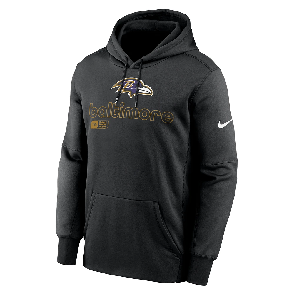 Baltimore Ravens Icon Men’s Nike Therma NFL Pullover Hoodie