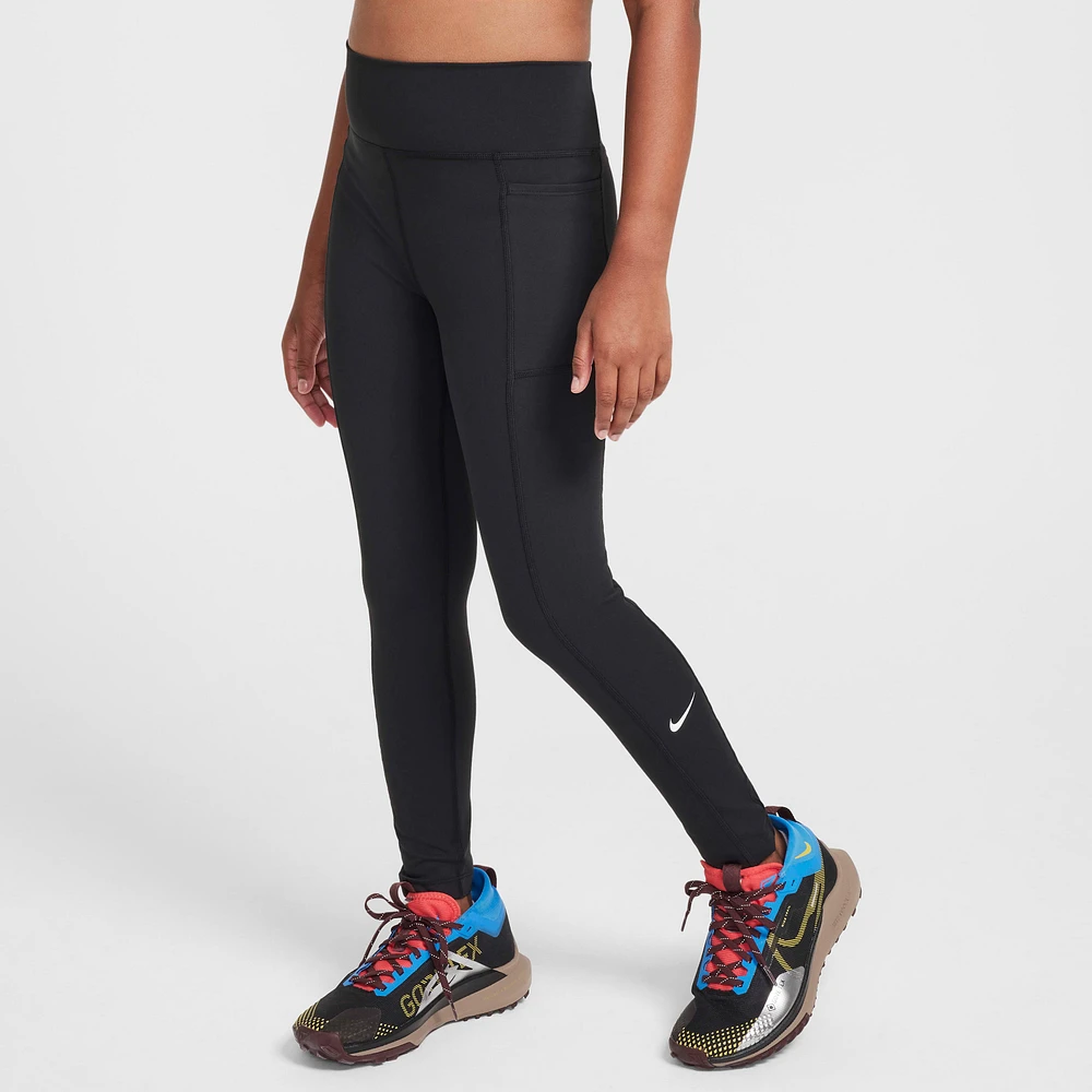 Nike One Big Kids' (Girls') Dri-FIT High-Waisted Leggings with Pockets