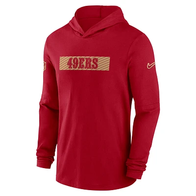 San Francisco 49ers Sideline Men's Nike Dri-FIT NFL Long-Sleeve Hooded Top